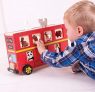 Czerwony autobus – sorter  do zabawy dla dzieci uniw