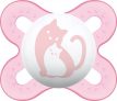 Smoczek 0-2m Różowy Z Kotkiem – MAM – Smoczki dla dzieci