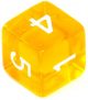 Kość kryształowa 6 Ścian – Cyfry – Żółta – Rebel – Gry i planszówki