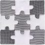Lulando Puzzle 9 poduszek – mata do zabawy, Czarno-biały, 145x145x9 cm uniwersalny – Lulando – Maty edukacyjne