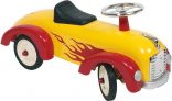Żółty pojazd dla dzieci, płomienie – Goki – Jeździki
