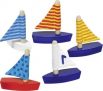 Drewniane łódeczki do zabawy w wannie i na plaży, zabawki kąpielowe uniw