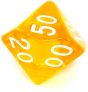 Kość kryształowa 10 Ścian (setka) – Cyfry – Żółta (106294)