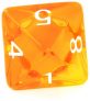 Kość kryształowa 8 Ścian – Cyfry – Pomarańczowa (106334)