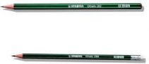 Ołówek techniczny z gumką, Zielony (2988/B)