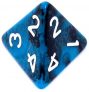 Kość dwukolorowa 4 Ściany – Cyfry – Czarno-niebieska (106477)
