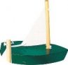 Drewniana łódeczka do zabawy w wannie i na plaży, zabawki kąpielowe 1 szt. uniw