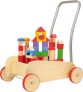 Wózek chodzik z klockami  – zabawka dla dzieci uniw